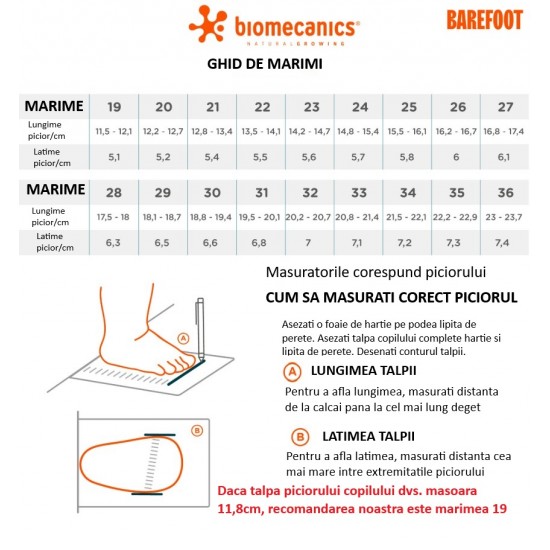 Sandale fete barefoot Biomecanics 262164-B032