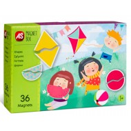 Cutie magnetica cu forme geometrice 36 piese AS 64035