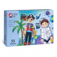 Cutie magnetica Supereroi 55 piese As