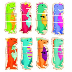 Cutie cu 24 piese magnetice universul dinozurilor As 64043
