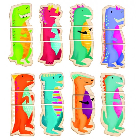 Cutie cu 24 piese magnetice universul dinozurilor As 64043