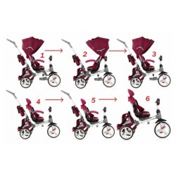 Tricicleta Coccolle Modi 6 in 1 Violet