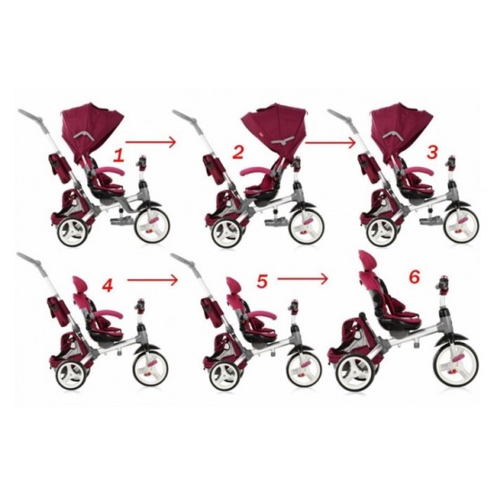Tricicleta Coccolle Modi 6 in 1 Violet