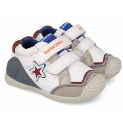 Pantofi sport din piele baieti Biomecanics 261121-B050