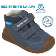Ghete din piele impermeabile captusite cu lana baieti Biomecanics 261134-A556FB