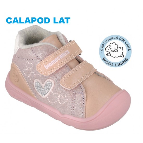 Ghete din piele captusite cu lana fete Barefoot Biomecanics 261142-B892FB
