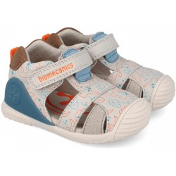 Sandale din piele baieti Biomecanics 262125-B695