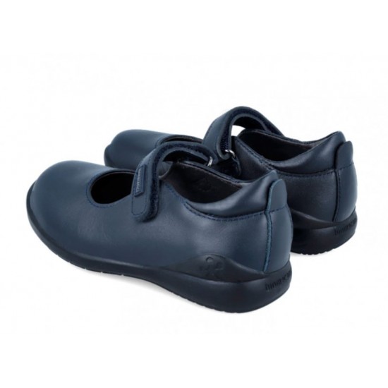 Pantofi bleumarin decupati din piele fete Biomecanics 181120-B089