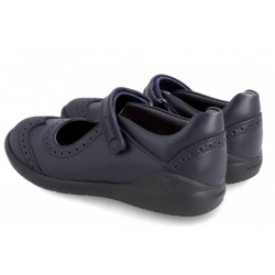 Pantofi bleumarin decupati din piele fete Biomecanics 191110-B089