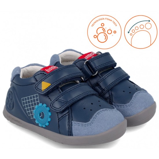 Pantofi sport din piele baieti Biomecanics 241161-A183