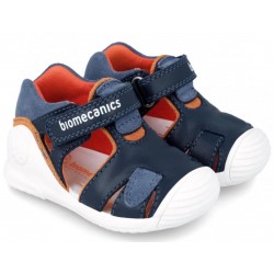 Sandale din piele primii pasi baieti Biomecanics 242124-A
