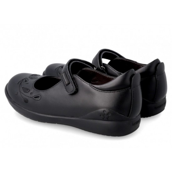Pantofi negri decupati din piele fete scoala Biomecanics 221280-A054