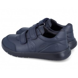 Pantofi bleumarin din piele baieti calapod lat Biomecanics 251020-B089