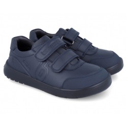 Pantofi bleumarin din piele baieti calapod lat Biomecanics 251020-B089