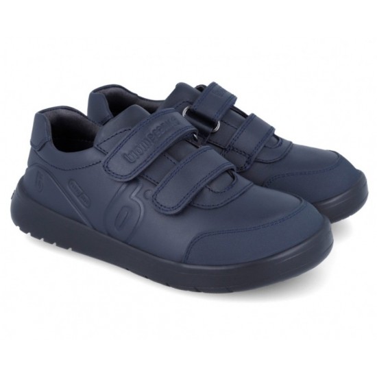 Pantofi bleumarin din piele baieti calapod lat Biomecanics 251020-B089