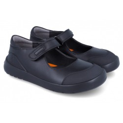 Pantofi negri decupati din piele fete Biomecanics calapod lat 251022-A054