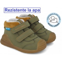 Ghete din piele impermeabile captusite cu lana baieti Biomecanics 251134-B801FB
