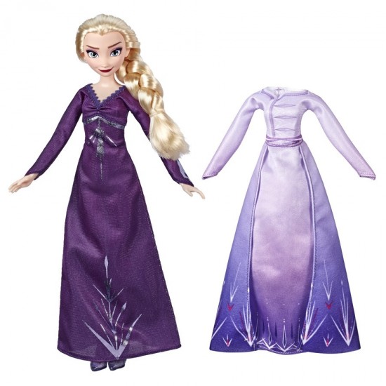 Papusa Elsa cu rochita de schimb Frozen II Hasbro E6907