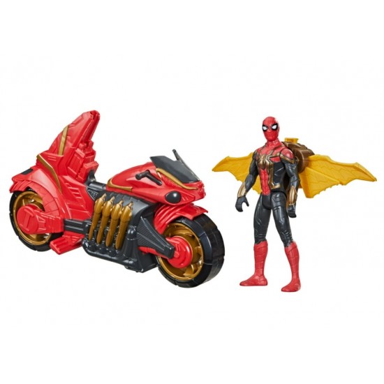 Figurina Spiderman 15cm cu vehicul Hasbro F1110