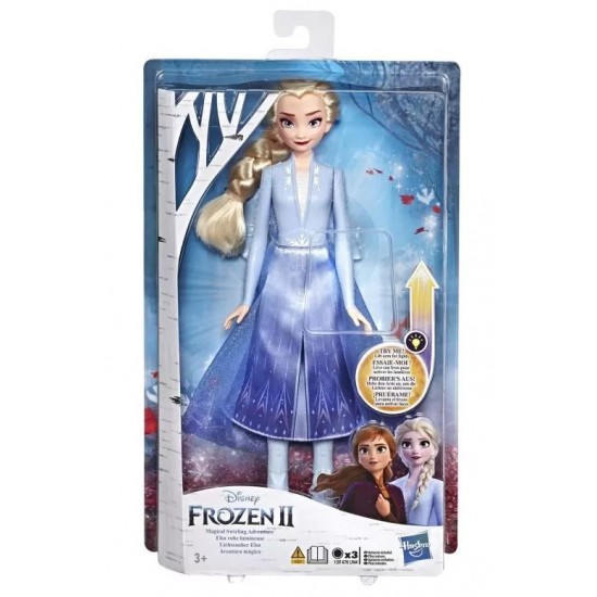 Papusa Frozen Elsa cu rochie cu lumini Hasbro E7000-E6952