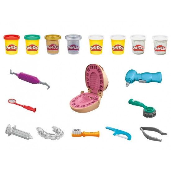 Play Doh set dentistul cu accesorii si dinti colorati Hasbro F1259