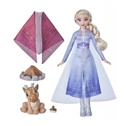 Papusa Frozen Elsa cu pui de ren si foc de tabara Hasbro F1582