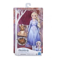 Papusa Frozen Elsa cu pui de ren si foc de tabara Hasbro F1582