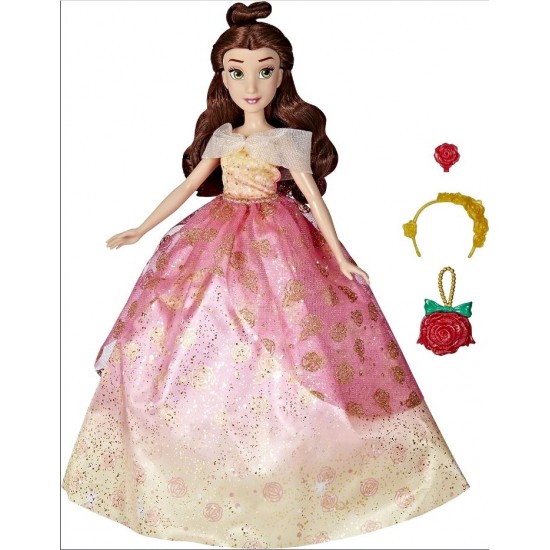 Papusa Printesa Belle cu 10 combinatii de imbracaminte Hasbro F4625
