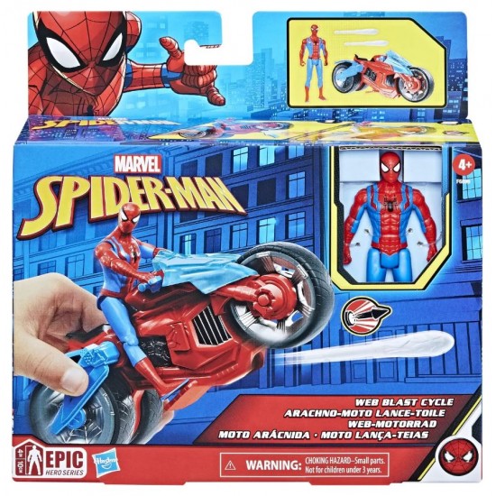 Spiderman set figurina cu motocicleta Hasbro F6899