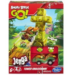Angry birds go jenga tower
