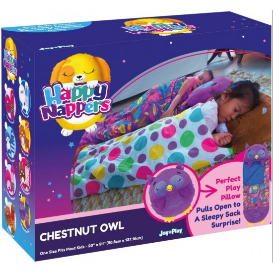 Sac de dormit 2 in 1 Happy Nappers Bufnita Chestnut HNS7149