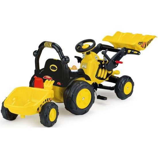 Tractor excavator cu pedale si remorca Injusa 410