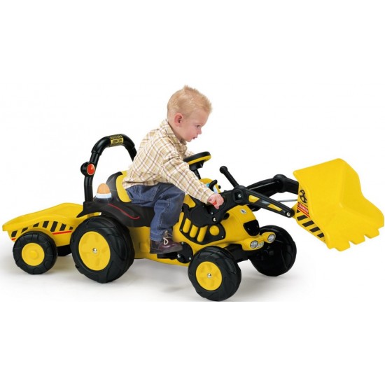 Tractor excavator cu pedale si remorca Injusa 410