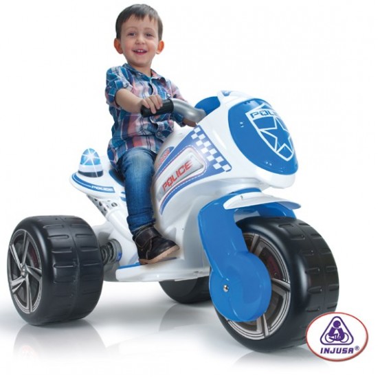 Motoscuter electric 6V de politie Injusa