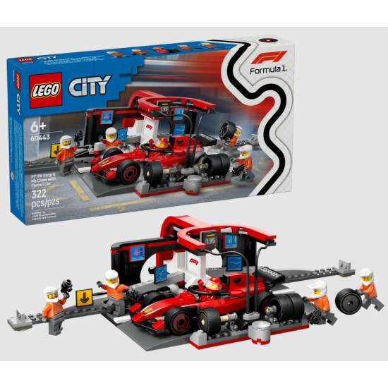 Lego City 60443 Boxa si mecanici F1