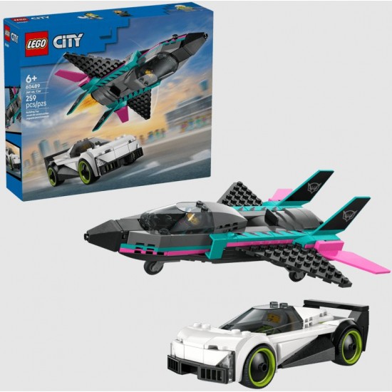 Lego City 60489 Avion cu reacție vs mașină