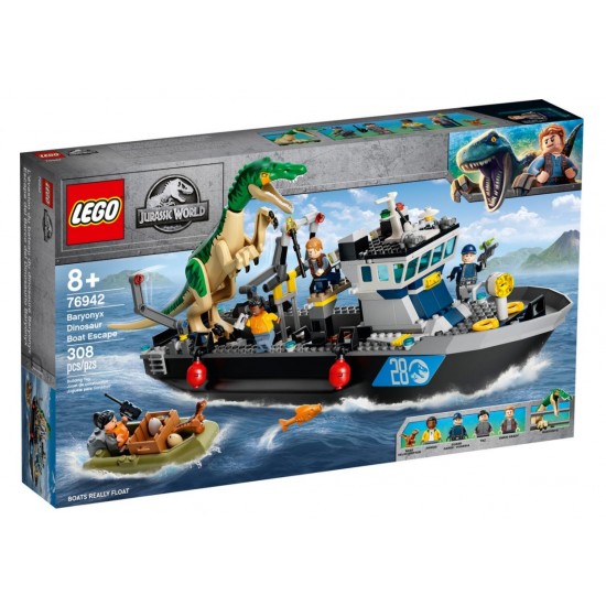 Lego Jurassic World 76942 Evadarea cu barca a dinozaurului Baryonyx