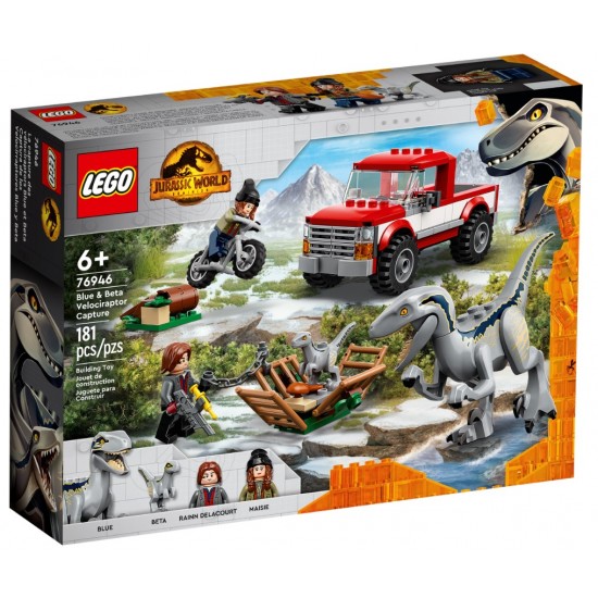 Lego Jurassic World 76946 Capturarea velociraptorilor Blue si Beta