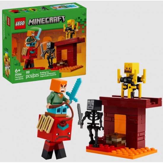 Lego Minecraft 21266 Batalie deasupra lavei in Nether