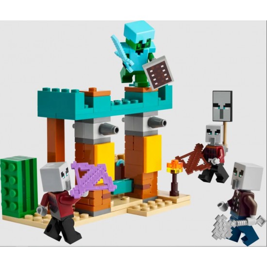 Lego Minecraft 21267 Patrula Illager in desert