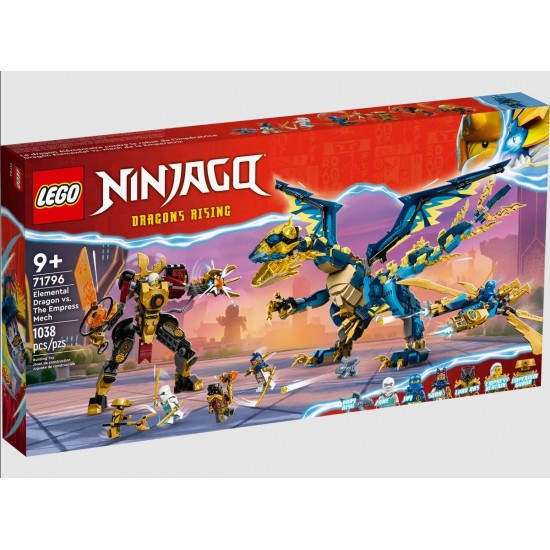 Lego 71796 Ninjago Dragonul Elemental vs Robotul imparatesei