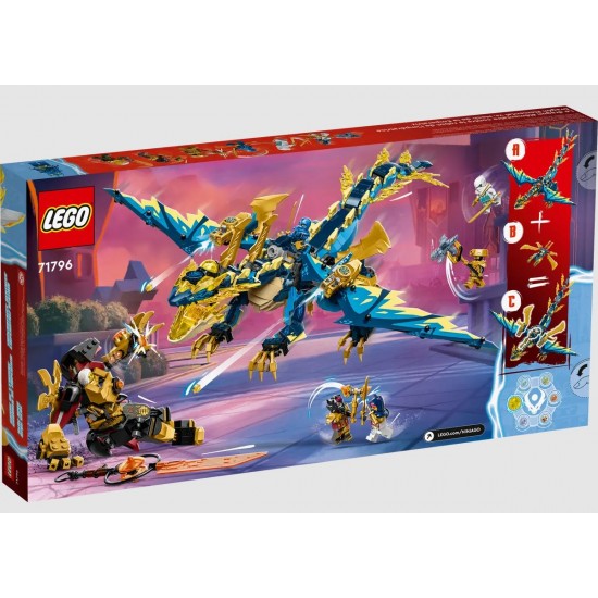 Lego 71796 Ninjago Dragonul Elemental vs Robotul imparatesei
