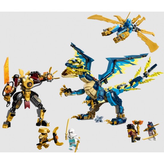 Lego 71796 Ninjago Dragonul Elemental vs Robotul imparatesei