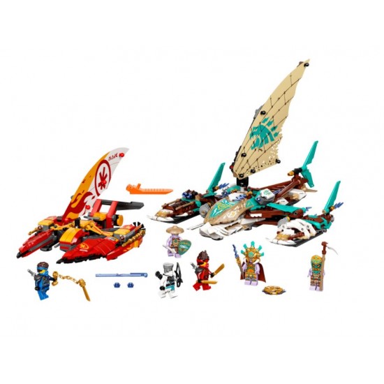 Lego Ninjago 71748 lupta pe mare cu catamaranul
