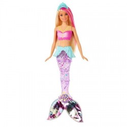 Papusa Barbie sirena cu lumini GFL82