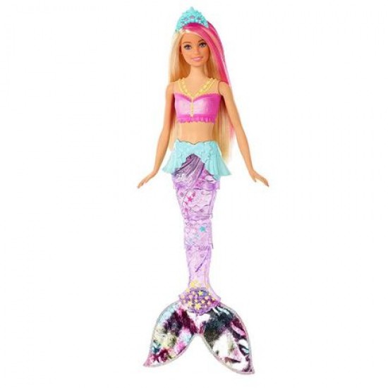 Papusa Barbie sirena cu lumini GFL82