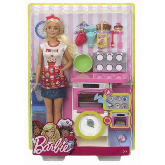 Papusa Barbie in bucatarie Mattel FHP57