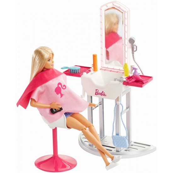 Papusa Barbie set salon de infrumusetare Mattel DVX51-FJB36
