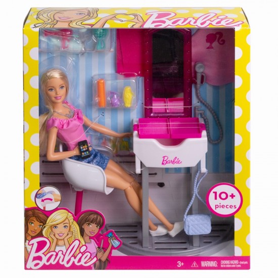 Papusa Barbie set salon de infrumusetare Mattel DVX51-FJB36
