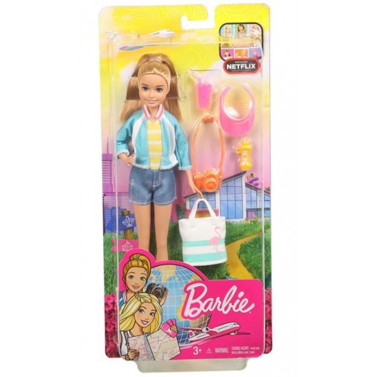 Papusa Barbie travel Stacie calatoreste FWV16 Mattel